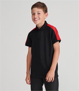 CLEARANCE - Finden and Hales Kids Contrast Panel Pique Polo Shirt
